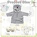 Baby Bademantel für 30-45 cm Puppen, Grauer Koala Puppenkleidung Babykleidung für 14-18 Zoll Puppen, 1 Schlafanzug 1 Puppenwindeln 1 Hausschuhe Geburtstagsgeschenke für Mädchen