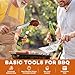 DRAGON RIOT Grillbesteck Set aus Edelstahl, 29 Stücke Grillset für Männer Geschenk, Premium Grill Zubehör Set mit Spatel im Alukoffer, BBQ Grillbesteck Koffer Hochwertiger Grill Set für Outdoor BBQ