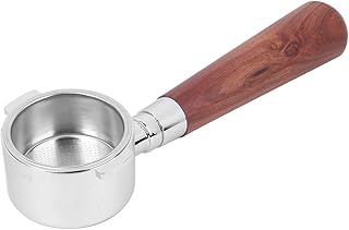 Support de filtre de porte-filtre sans fond de café en acier inoxydable 51mm pour Machine à café Delonghi amateurs de café bureau à domicile fournitures de café