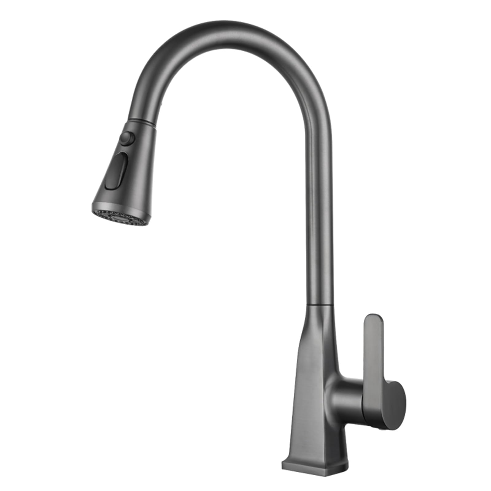 ZYCHSJXA Kitchen Bath Taps with Pull Out Spray Faucet Swivel Brass-Grey