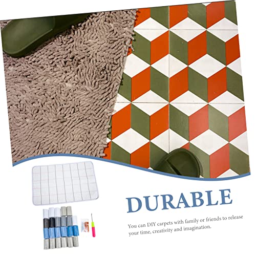 Hilo de gancho de pestillo para manualidades DIY y alfombras de 50x30 cm 4