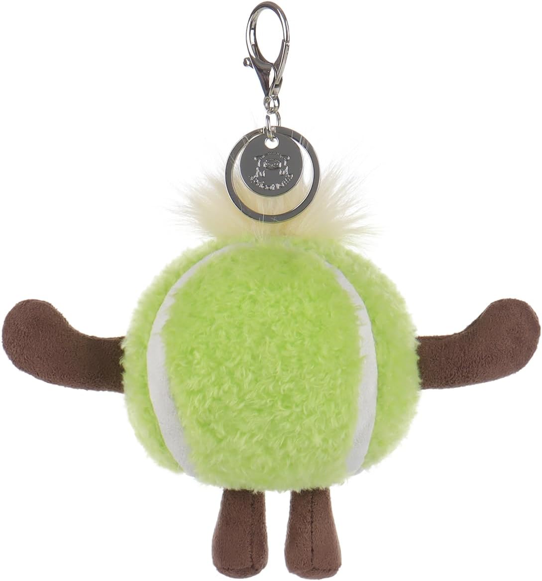 Apricot Lamb Tennis Cute Keychain, Soft Stuffed Plush Toy Keyring for Kids' Backpack, Purse, 3 Inches - Image 5