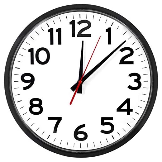 The Ultimate Wall Clock - 14" Atomic, Black, Easy to Read, Perfect for Home, Office, School, Indoor / Outdoor