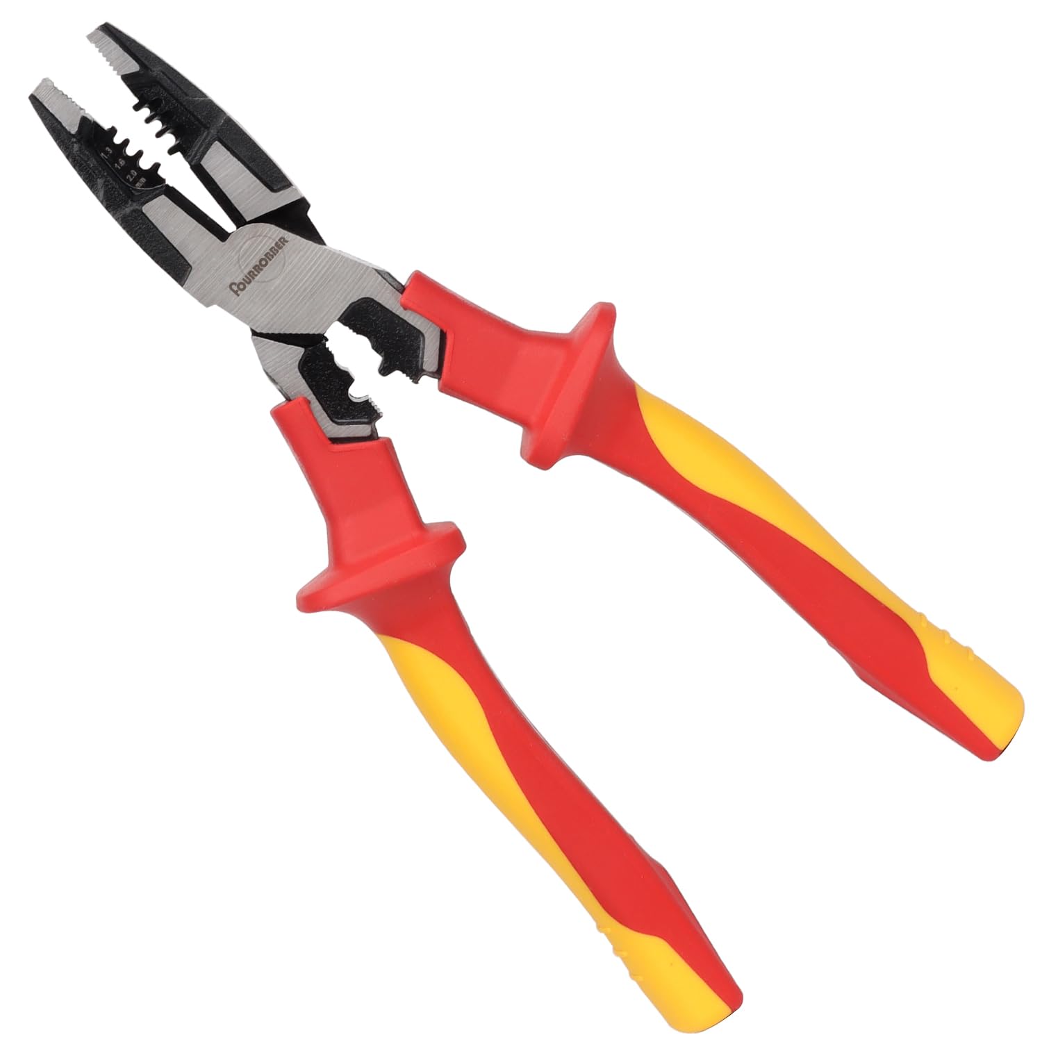 Professional Pinces Universelle VDE 205mm isolées 1000 v | inclus Pince Universelle, Pince à Bec long et Pince Coupante, Poignée en Caoutchouc Antidérapante,