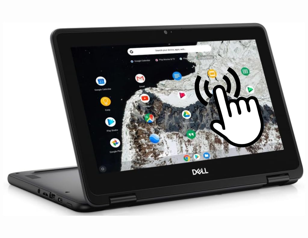 Dell Chromebook 11 3100 Computer portatile 2 in 1, notebook touchscreen da 11,6 pollici, Chrome OS (ricondizionato) (Pollici, 11.6, Nero, Grafica integrata, 32, GB, Chrome OS, GB, 4)