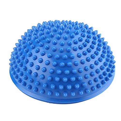 VGEBY - Pelota de masaje para pies, antideslizante, media pelota, esterilla de masaje, ejercicio, equilibrio, punta, para gimnasio, yoga, pilates, azul
