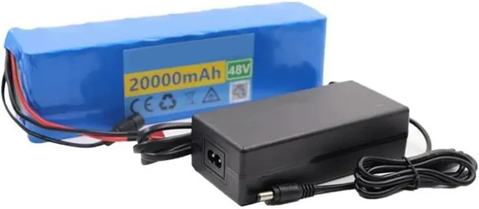 48V 20Ah Lithium Ion Battery for Ebike & Scooter - High Power 1000W 13S3P Battery Pack with BMS, Charger & XT60 Connector - Perfect for Electric Bicycles, Long-Lasting Performance