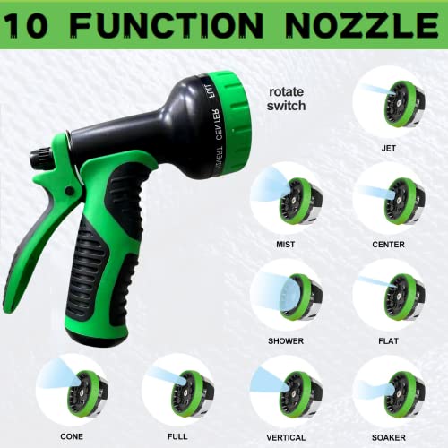Tvkb Water Hose Nozzle Sprayer Features 10 Spray Patterns, Thumb Control, On Off Valve For Easy Water Control - High Pressure Garden Hose Nozzle For Garden Hose #TOP3