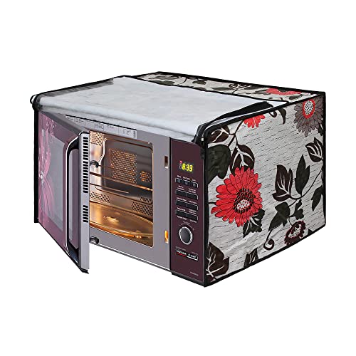 Image of DREAM KING Stylish Design & Printed Microwave Oven Cover Full Closure |waterproof & Dustproof Oven Cover Suitable for All Models - Multicolour SA21