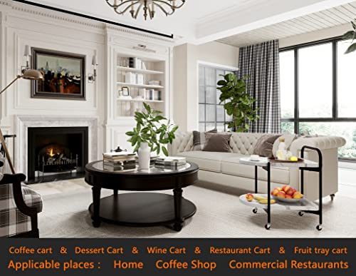 Dessert Cart,Wine Cart,Restaurant Cart,Fruit Tray Cart,Coffee Cart,Utility Cart,Rolling Serving Bar Cart With Lockable Wheels - White #TOP6