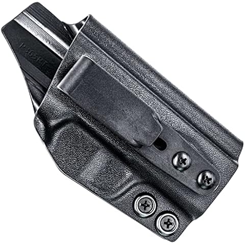 Concealment Express Tuckable IWB Holster fits Glock 19 19X 23 32 45 (G1-5) | RH | BLK KYDEX | USA Made | Rounded Gear Cover