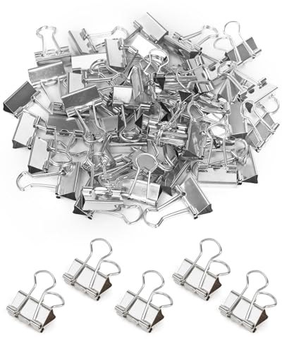 CUARUSUIKA Binder Clips, 50 Pack, 0.75 in Small