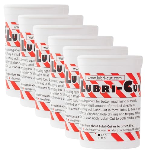 Cutting Paste for Drilling Metal - 2.5 Oz Tub (6-Pack) - Made in USA | Beeswax Cutting Oil for Drilling | High Performance Tapping &amp; Cutting Wax | Saw Blade Lubricant &amp; Drill Cutting Fluid