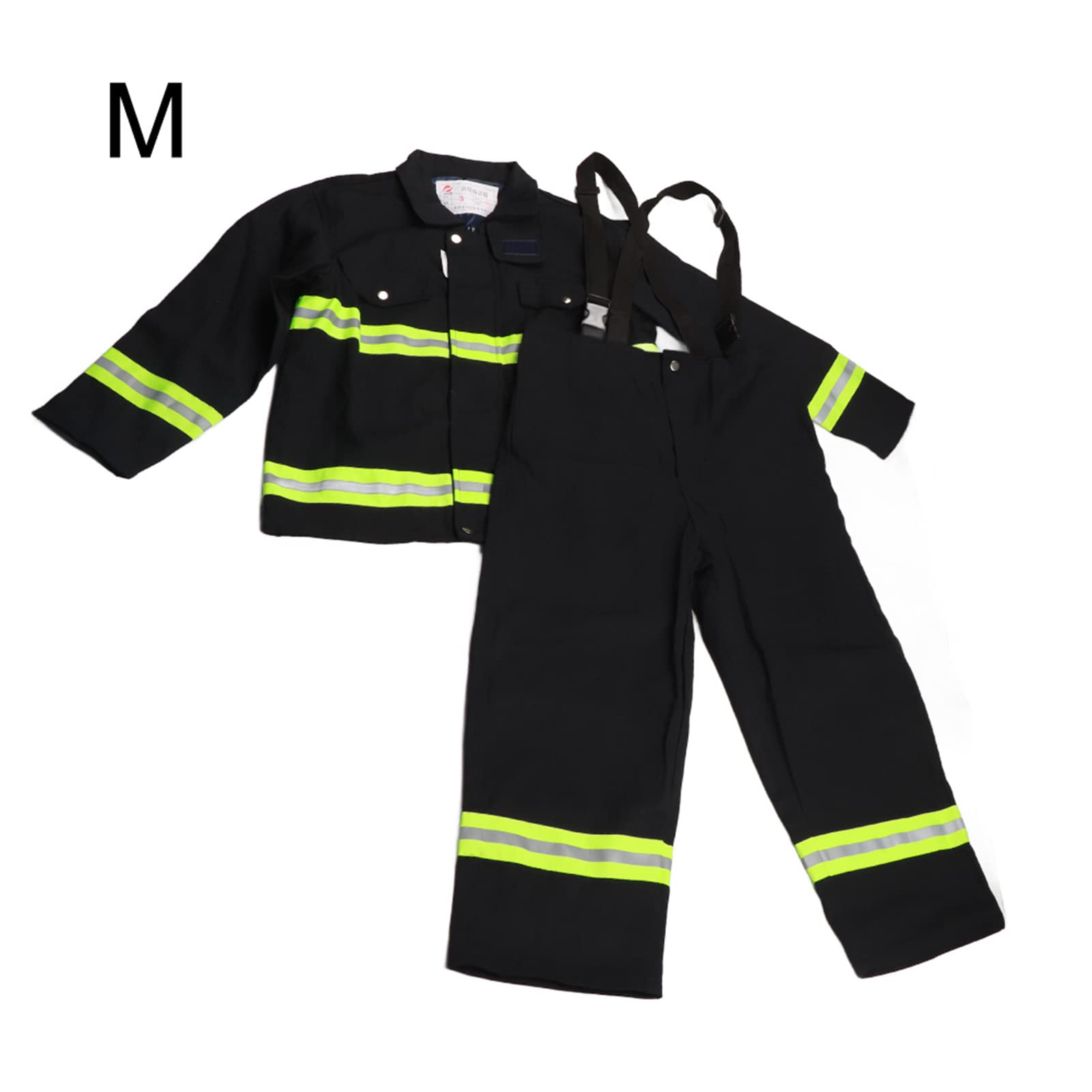 Ropa Resistente Al Fuego Abrigo Protector Pantalón Ignífugo Resistente Al Calor para Bomberos y Soldadores Azul Oscuro Talla M/L/XL/XXL 2 Unidades