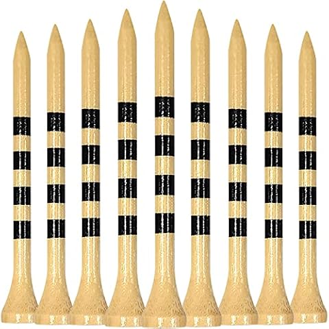LIKOSO Bamboo Golf Tees 2 3/4 inch Wooden Golf Tees Long Pack of 100 for Golf Driver Accessories Cover
