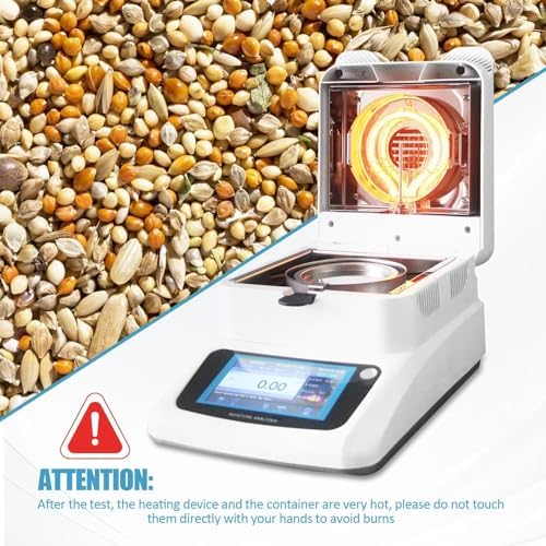 Professional Coffee & Grain Moisture Tester | Fast Halogen Analyzer for Accurate Lab Results | Ideal for Green Coffee, Feed & Agriculture (XFSFY-1205MA)
