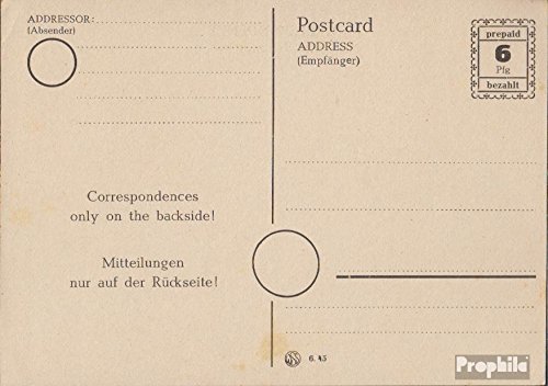 Bizonale Allied Cast p792ii carte postale officielle de 1945