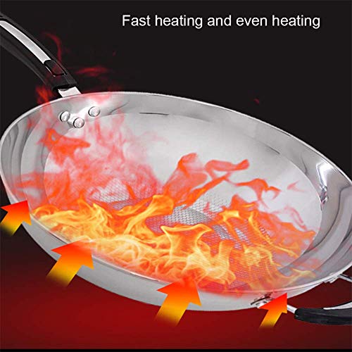 Wok de acero inoxidable con tapa de vidrio templado 32 cm miniatura 5