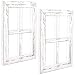 Ilyapa Window Frame Wall Decor 2 Pack - Rustic White Wood Window Pane Country Farmhouse Decorations