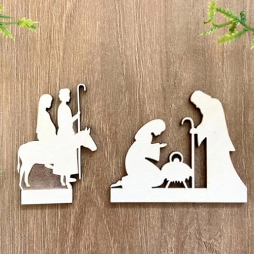 Calendrier de l'Avent crèche de Noël en bois 3D, idée cadeau