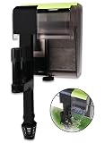 QLIFE 5W Hang-On Quiet Aquarium Filter: 130GPH Power Activated Carbon Wall Mounted Fish Tank Sponge