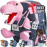 Naturally KIDS Pink Dinosaur Toys for Girls 3-5, Toddler Dinosaur Toy, Gifts for 3 Year Old Girl Birthday Ideas