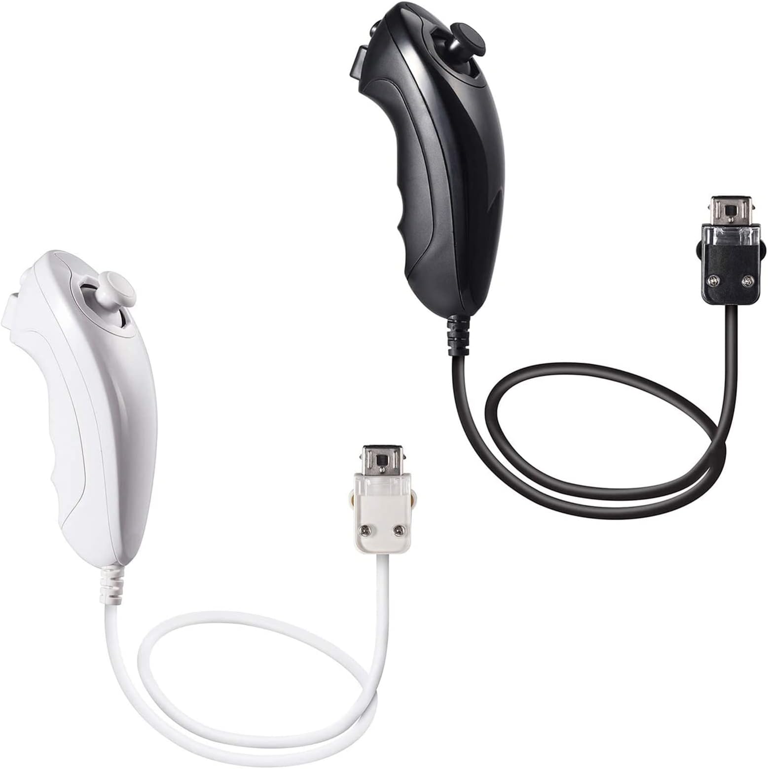 miadore 2 Pack Wii Nunchuck Controller, Nunchuk Controller Replacement Compatible for Wii Wii U Console