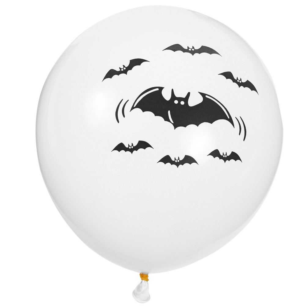 Chic-Chic Zestaw 10 różnych czarnych i pomarańczowych balonów lateksowych. Dekoracja na Halloween 30 cm Prop Decoration (10 sztuk, nietoperza)