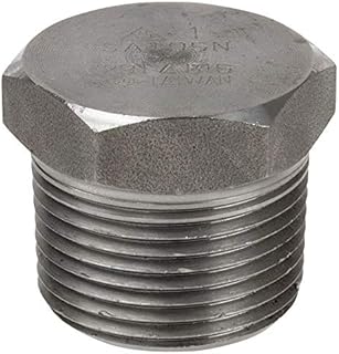 304 Stainless Steel Hex Head Plug, MNPT, 3/4 in Pipe Size - Pipe Fitting-Each