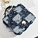 Xiaoxiangfeng woolen leather mini bag is fashionable and can be loaded with earphones, car, and key chain (2 pcs). (Mini bag pendant denim blue and white)