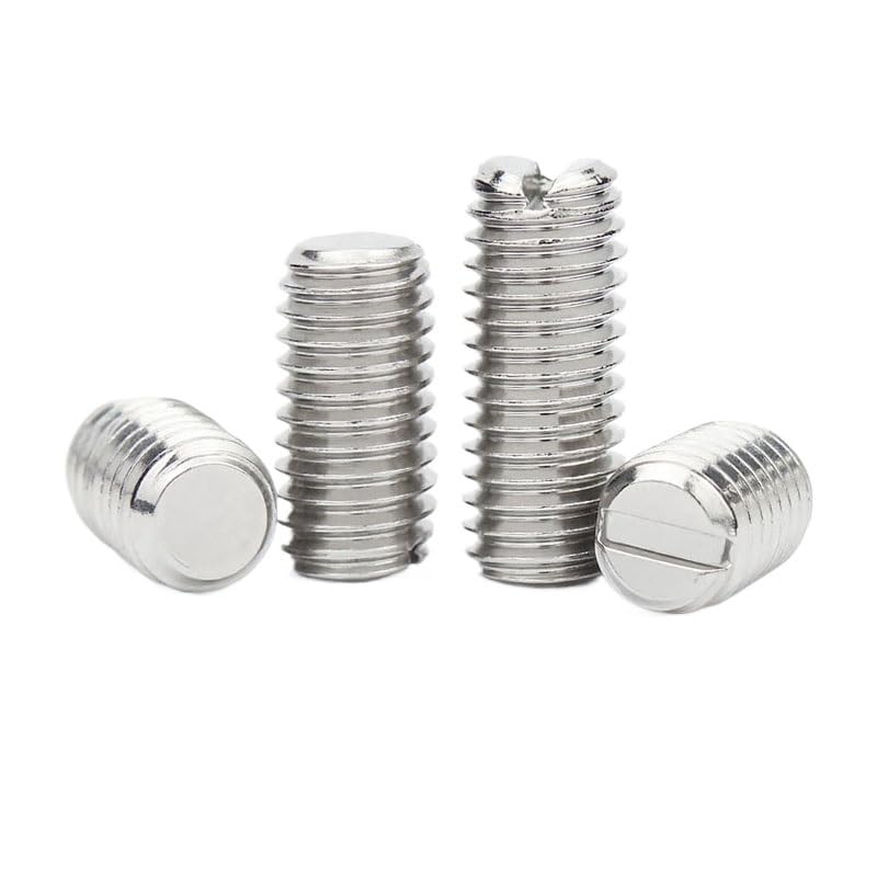 10pcs M2 M2.5 M3 304 Stainless Steel Slotted Head Flat Point End Headless Bolt Set Screw Metal Screws(3mm,10pcs M2.5)