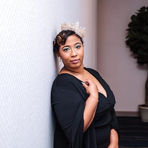 Miniatura 7 de S SNUOY Corona de oro rosa para mujer, coronas y tiaras de cristal redonda completa, para desfile, fiesta, disfraz, coronas nupciales para boda