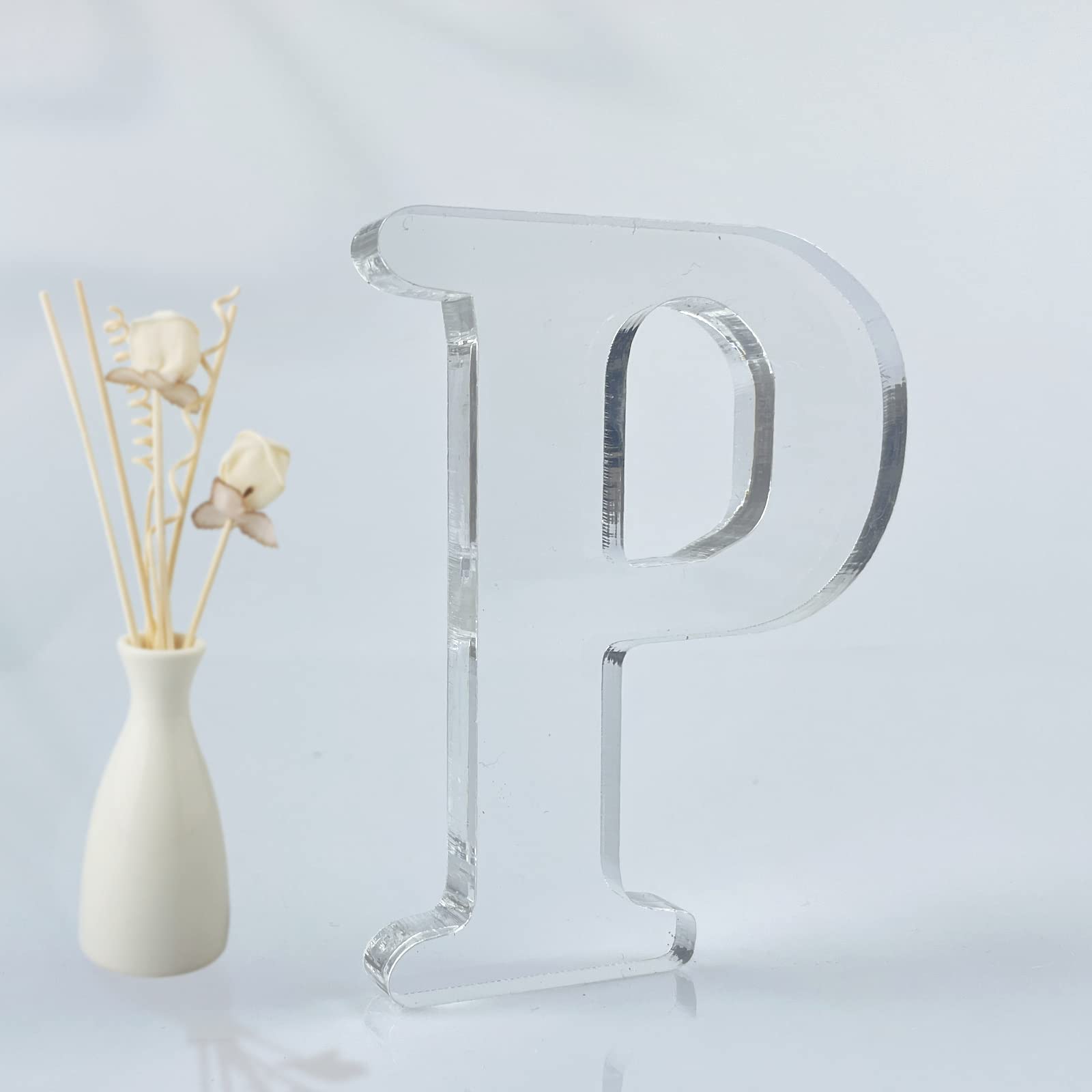 WOODOUNAI 4 Inch Designable Acrylic Letters Unfinished Acrylic Letters for Wall Decor Decorative Standing Letters Slices Sign Board Decoration for