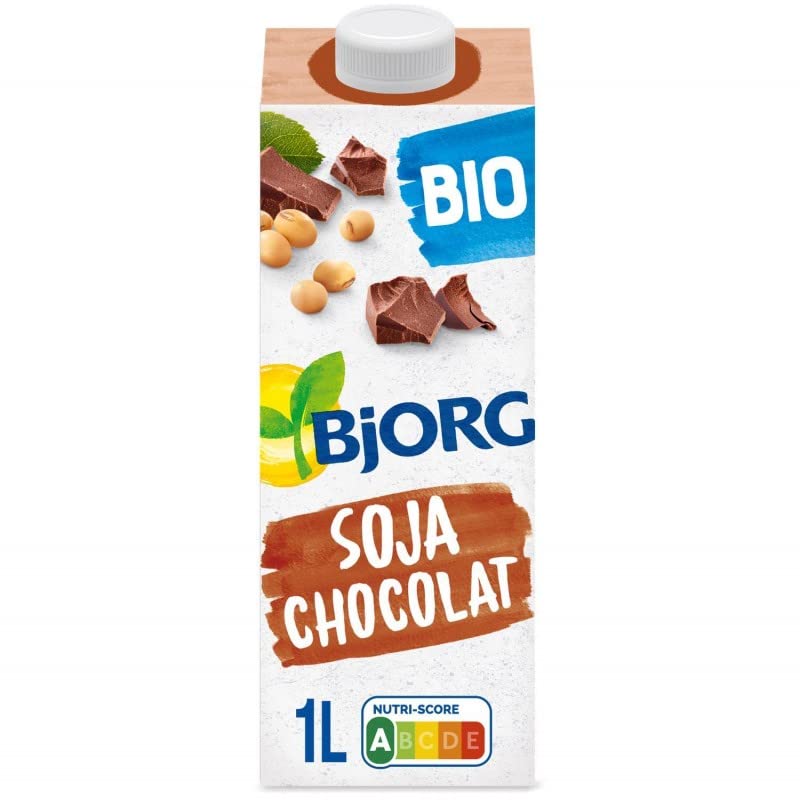 Bjorg - Bevanda al cioccolato organico, arricchita con calcio, 1 l, alternativa sana per gli amanti del cioccolato, confezione da 4
