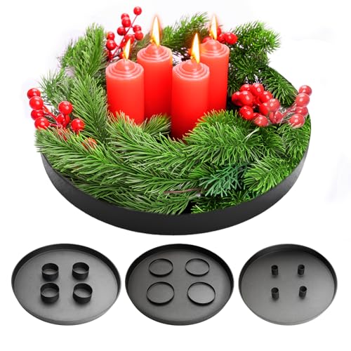 Magnetischen Kerzentablett, 30cm Adventskranz Metall Kerzenhalter,...