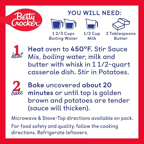 Image of Betty Crocker Julienne Casserole Potatoes, Made with Real Cheese, 4 oz Box (Pack of 12)