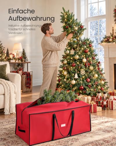 SONGMICS Künstlicher Weihnachtsbaum 180 cm PE PVC Holzständer – Ansicht 3