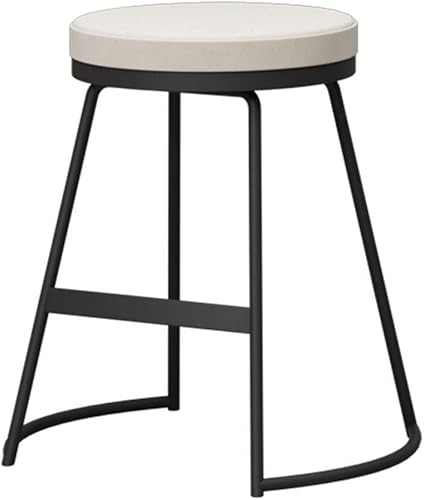 Sillas altas de la parte superior del taburete de bar redondo silla de bar muebles de bar marco de metal ferroso silla de desayuno PU cojín silla de