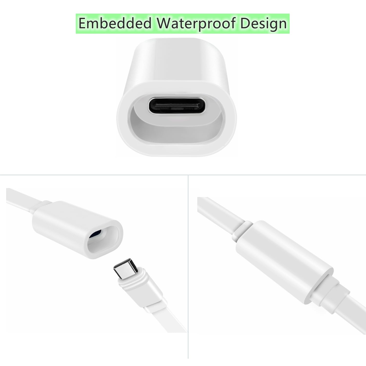 3m USB-C Verlängerungskabel für Ring USB-C Solarmodule & Kameras Weiß