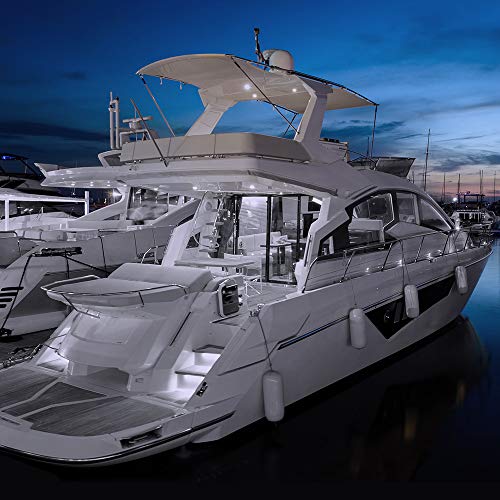 Obcursco Pontoon LED Strip Lights, IP68 Waterproof Marine Boat Interior and Deck Lights for Night Fishing, Yacht Accessories, Ideal for Pontoon and Fishing Boats(16.5FT, White) - Thumbnail 6