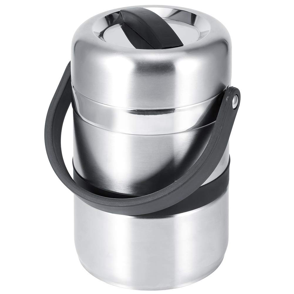Ejoyous Boîte Alimentaire Isotherme 1,8L, Acier Inoxydable, Double Couche, Joint en Silicone, Isolation Thermique