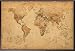 Framed World Map Vintage 36x24 Dry Mounted Poster Wood Framed Perfect For Push Pins Or Tracking Trips