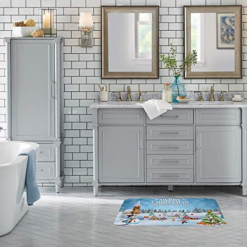 Tapis de bain absorbant l'eau et antidérapant lavable en machine - 4