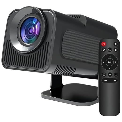 Projetor Portatil Mini 5g Wifi 6 Bluetooth 5.0 Android 11 HY320 Projetor 4K 1080 Full HD Suporte 12000 Lumens Para Celular LED Auto Correção Horizontal 180° Linha Premium