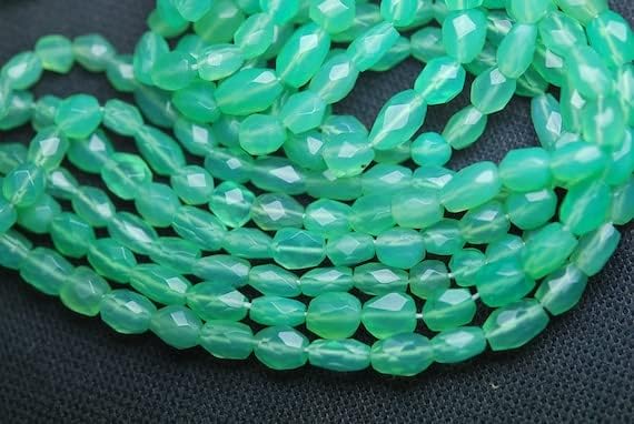 Chrysoprase Chalcedony ovales 6-7mm pour sublimer les bijoux ternes sans éclat - 3