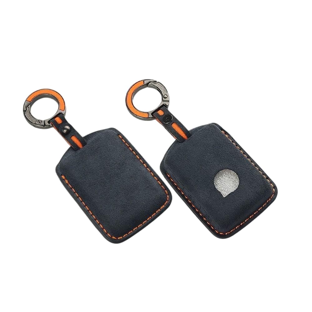 Alcantara Car Key Cover with Key Chain Compatible for