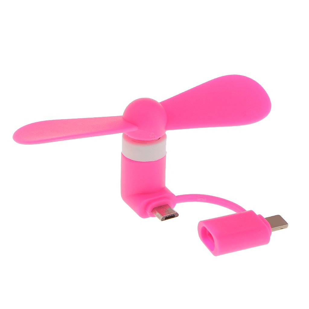 CALANDIS 2X 2-in-1 Mini Micro USB Lighting Cooling Fan Cooler for iOS Android Phone Pink | Portable Fans | Heating, Cooling & Air | Home Improvement | Home & Garden-image-39