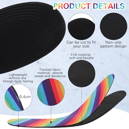 Image of 3 Pairs No Show Socks Sockless Shoe Liner Washable Barefoot Shoe Insoles No Slipping Inserts(Elegant Style)