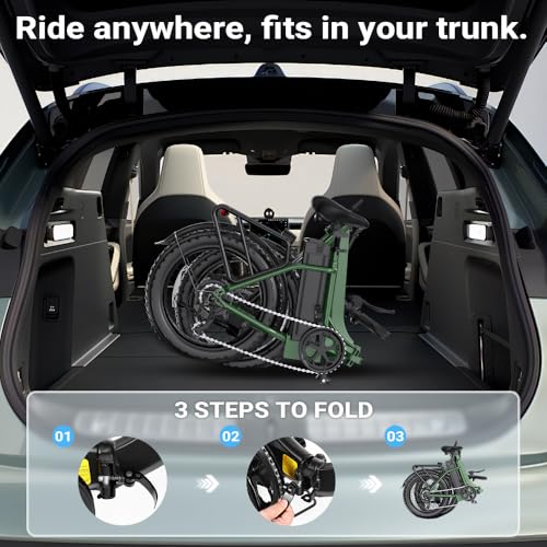 1300W/1800W Folding Electric Bike for Adults, 75-86 Miles