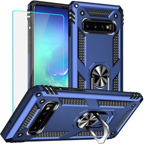 Coque Samsung S10 Plus antichoc de qualité militaire avec béquille et protection écran